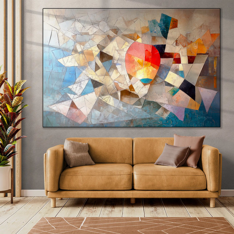 Geometry Collection | Unseen Connections | Geometric Abstract Art with Vibrant Colour Play by Roderick Sebastiaan | BeautifulAbstractedPaintinginLargeBrightLivingRoom_72d2dc55-bf87-4737-9b4d-49e8dc6c1f43