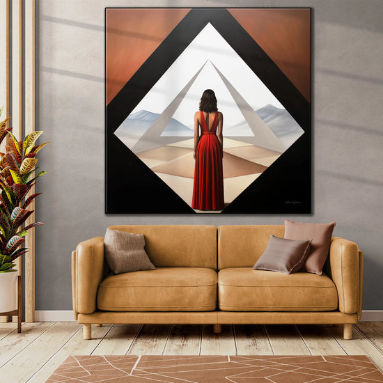 Geometry Collection | A New Beginning | Minimalist Perspective in Modern Art Frame by Roderick Sebastiaan | BeautifulAbstractedPaintinginLargeBrightLivingRoom_e7981938-d143-4c72-a24b-05dee7344924