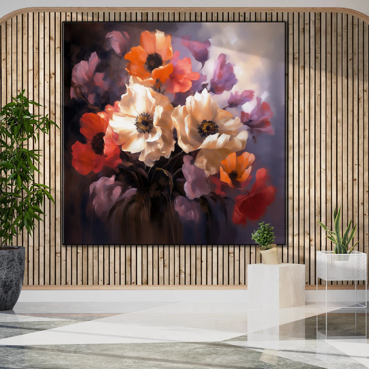 Wildflowers in Bloom | Vibrant Flowering of Field Flowers on Art Frame