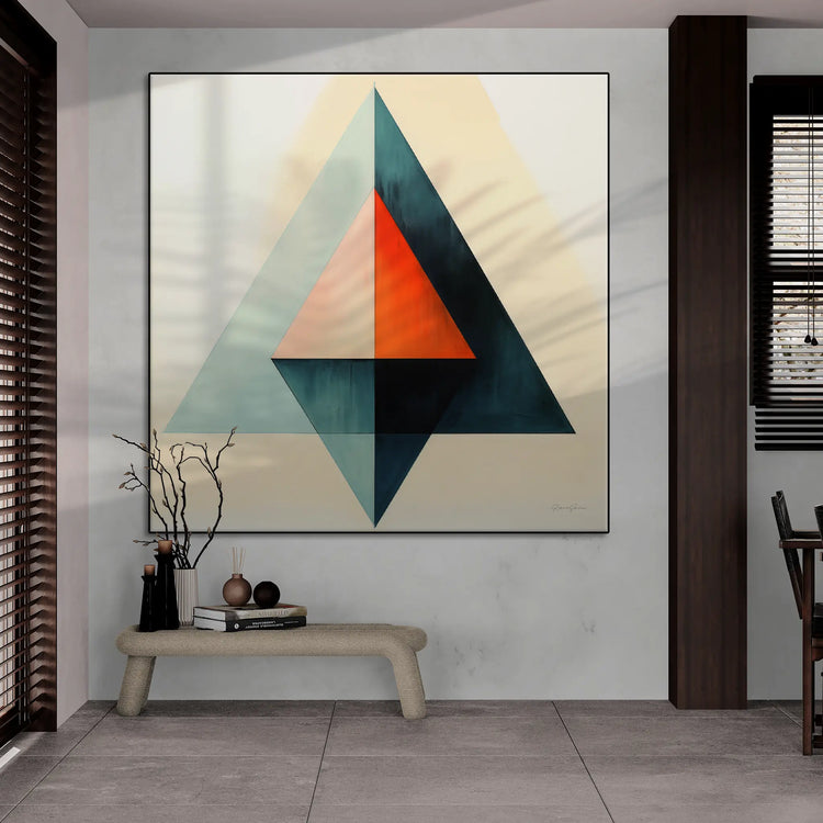 Moral Compass | Minimalist Geometry in Artistic Modern Art Frame