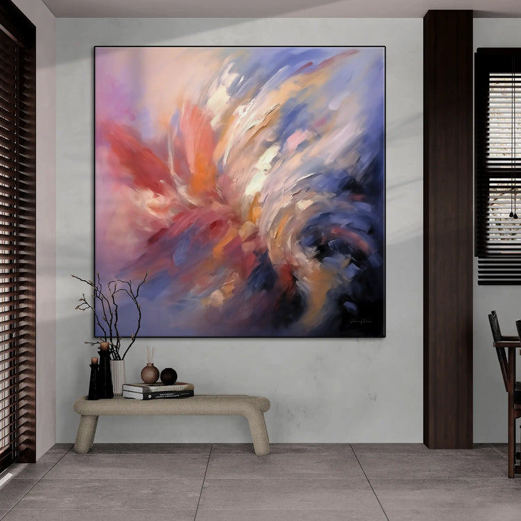 Abstract Collection | Forces of Nature | Dynamic Abstract Movement & Emotion by Roderick Sebastiaan | BeautifulAbstractedPaintinginOpenPlanRoomWithWoodAccents_488c84cf-20c6-47b7-8c85-e933f55fb8ef