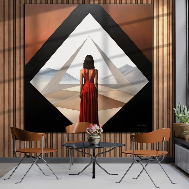 Geometry Collection | A New Beginning | Minimalist Perspective in Modern Art Frame by Roderick Sebastiaan | BeautifulAbstractedPaintinginSunroomWithTableAndChairs_40e34351-d990-4123-859d-3e0d40295d1b