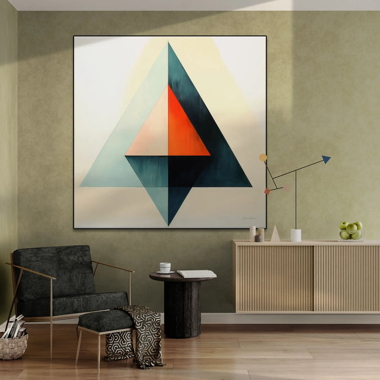 Moral Compass | Minimalist Geometry in Artistic Modern Art Frame