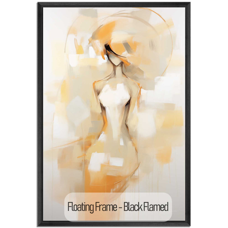 Feminine Collection | Silhouette in Sunlight | Radiant Sunlit Female Silhouette on Abstract Art cloth by Roderick Sebastiaan | Black-Flamed_1d7be0f3-b200-4bfc-8a6a-08e135499bc6