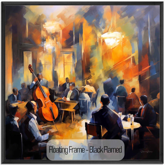 Music Collection | Echoes of Bourbon Street | Vibrant New Orleans Jazz Club Art Print by Roderick Sebastiaan | Black-Flamed_3cc65750-2e44-420a-82aa-f8614f2a0740