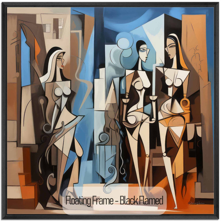 Surrealism Collection | Ville de Rêve No.3 | Cubism and Contrast in a Dream Metropolis by Roderick Sebastiaan | Black-Flamed_3d087283-ed8b-4195-9ac1-dd8a479f35ca