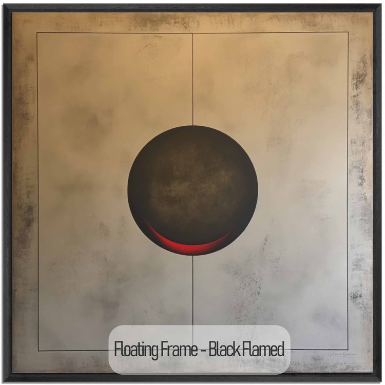 Minimalism Collection | Eclipse of Solitude | Minimalist Sphere in Monochrome Shades by Roderick Sebastiaan | Black-Flamed_441a673d-21e8-4fb1-bf48-fee30b55177b