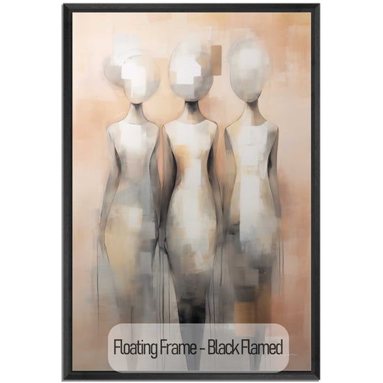 Feminine Collection | Fade to Unity | Contemporary Figures Blending into Unity Art Print by Roderick Sebastiaan | Black-Flamed_445a74a9-b5b1-4c1f-a34c-8167e7bc8241