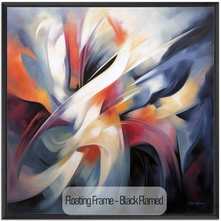 Abstract Collection | Colours of Passion | Passionate Warm Abstraction on Art cloth by Roderick Sebastiaan | Black-Flamed_4a4a8673-329e-46f2-b2b1-68c04f45921c