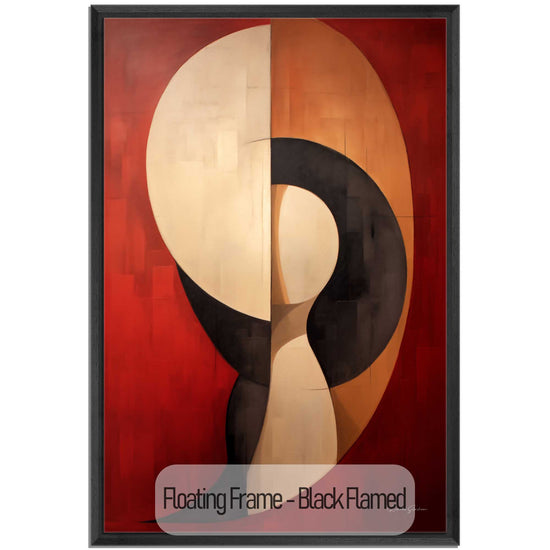 Abstract Collection | Crimson Dance | Fiery Red Abstract Dance on Modern Art Frame by Roderick Sebastiaan | Black-Flamed_55ae7f71-6b4a-4d90-b560-9482bd127a4e