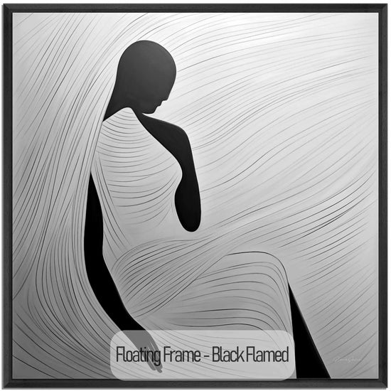 Minimalism Collection | Space of Reflection | Contemplative Monochrome Silhouette Art Print by Roderick Sebastiaan | Black-Flamed_69dfc614-a9b2-4195-8f01-eb34f7c55ef1