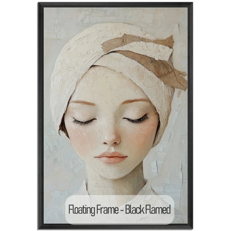 Feminine Collection | Glimpse of Grace | Minimalist Feminine Portrait for Tranquil Spaces by Roderick Sebastiaan | Black-Flamed_6cfba975-a456-49c7-a57b-914230e86f68