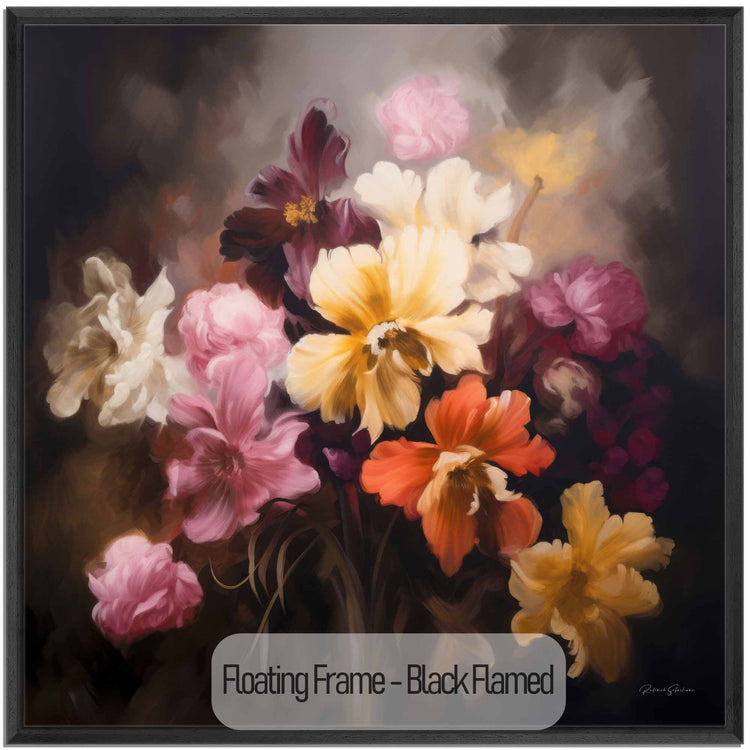 Botanical Collection | Symphony of Flowers | Enchanting Floral Art Print for Elegant Decor by Roderick Sebastiaan | Black-Flamed_8d1d3368-2569-4118-8303-f71055dded4d