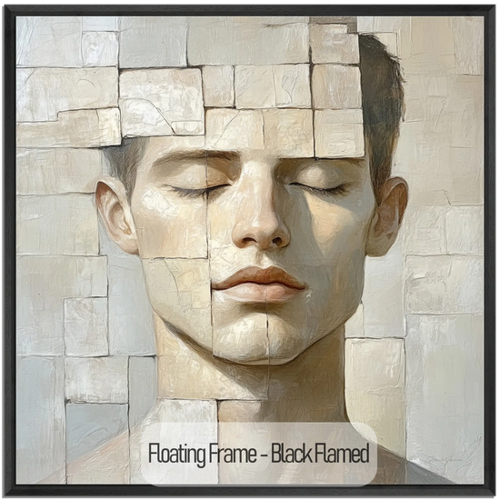 Male Collection | Peaceful Fragments | Contemporary Portrait Art with a Fragmented Aesthetic by Roderick Sebastiaan | Black-Flamed_8d58add0-e9b2-47aa-a737-31a5b8ef4ff7