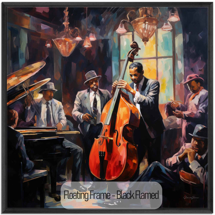 Music Collection | Pulse of Bourbon Street | Warm and Atmospheric Jazz Night on Art Frame by Roderick Sebastiaan | Black-Flamed_9e48c6b6-82b9-482f-877a-7f148ead0771