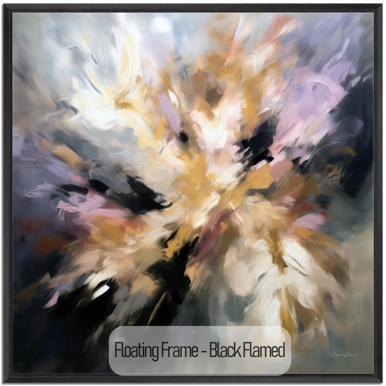 Botanical Collection | Frenesia Floreale | Enchanting Abstraction of Flowers on Art Cloth by Roderick Sebastiaan | Black-Flamed_a9413019-d581-433b-b6e1-64cc3931b417