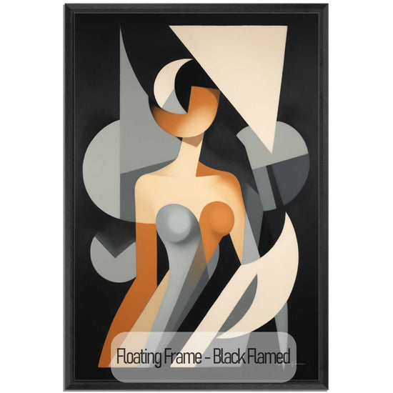 Abstract Collection | Claire de Lune | Moonlight Silhouette Abstract on Art Cloth in Modern Frame by Roderick Sebastiaan | Black-Flamed_adbc0d9a-a20c-4433-bba8-9c7c6e1837c2