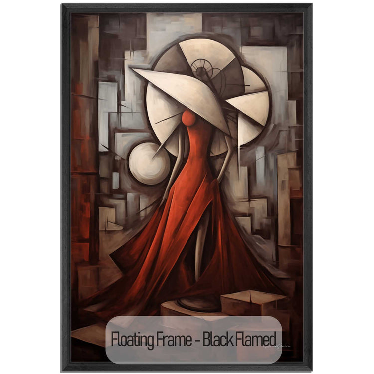 Feminine Collection | Scarlet Grace | Abstract Gracefulness and Passion in Fiery Shades on Art Cloth by Roderick Sebastiaan | Black-Flamed_d5a0edcb-e0a1-47d7-9eac-060e912d1a3e