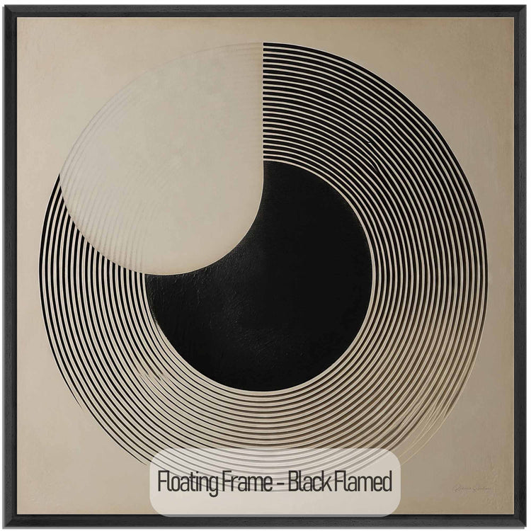 Minimalism Collection | Record of Equilibrium | Harmony in Abstract Black & White Contrast Art Print by Roderick Sebastiaan | Black-Flamed_f5de3542-6a4b-4edb-8c36-5de20acf77a3