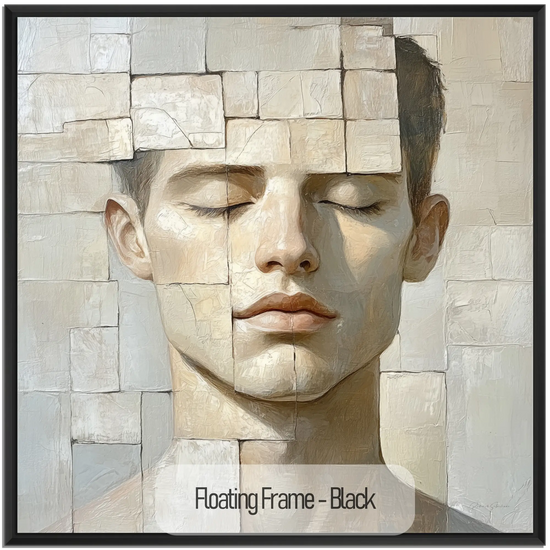 Male Collection | Peaceful Fragments | Contemporary Portrait Art with a Fragmented Aesthetic by Roderick Sebastiaan | Black_2b5ff5e9-103d-49d8-8bfc-2cbb593ca8c5