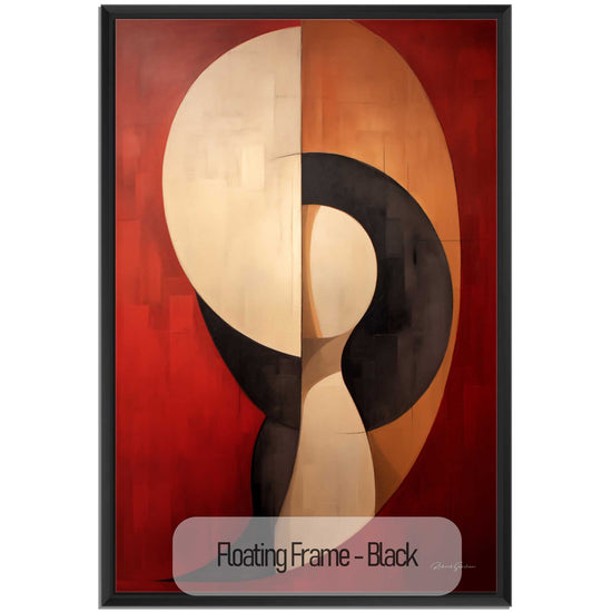 Abstract Collection | Crimson Dance | Fiery Red Abstract Dance on Modern Art Frame by Roderick Sebastiaan | Black_621504ab-b7ca-4102-8887-ead3c1f23386