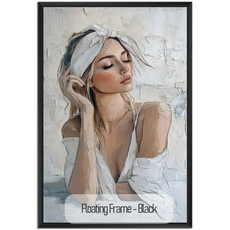 Feminine Collection | Refined Serenity | Elegant Female Portrait Art Print for Tranquil Spaces by Roderick Sebastiaan | Black_95f139ec-10db-42de-8fa8-8cb0d80b4fd8