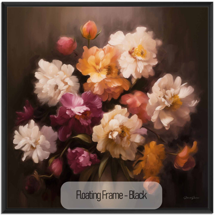 Botanical Collection | Velvet Floral Symphony | Impressionist Floral Elegance Artwork by Roderick Sebastiaan | Black_baa3d8ed-eba2-46d1-99b0-4267bf0d100d