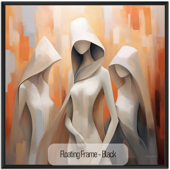 Feminine Collection | Cloaked in Mystery | Warm Toned Ambient Abstract of Mysterious Cloaked Figures by Roderick Sebastiaan | Black_bc2c90cc-5320-462d-9d86-05d98fc95cad