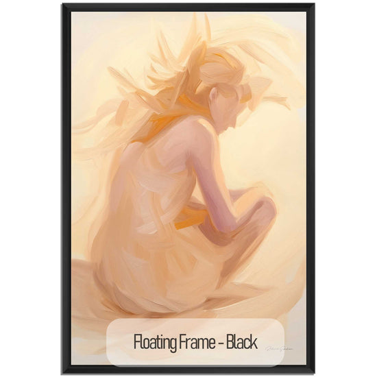 Feminine Collection | Luminous Contemplation | Serene Meditative Figure in Soft Light Art by Roderick Sebastiaan | Black_ca8c9c4b-7d03-46f9-91d9-6a9736d87454