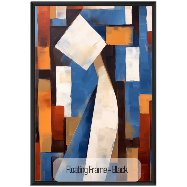 Abstract Collection | Cerulean Introspection | Contemporary Abstract Atmosphere in Art Print by Roderick Sebastiaan | Black_ef192f77-8375-4785-9758-65f1b0133c06