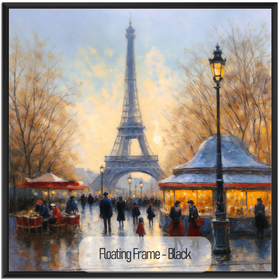 Geography Collection | Twilight in Paris | Romantic Impressionism of a Parisian Evening by Roderick Sebastiaan | Black_f93b832f-7838-4a38-b5fb-065958b95d5f