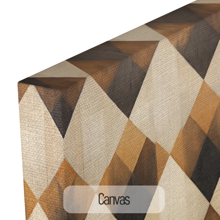 Geometry Collection | Espresso Diamond | Harmonic Pattern of Restful Earthen Tones by Roderick Sebastiaan | Canvas_18e5ddb9-acdc-4fce-82dc-90b56b681cd8