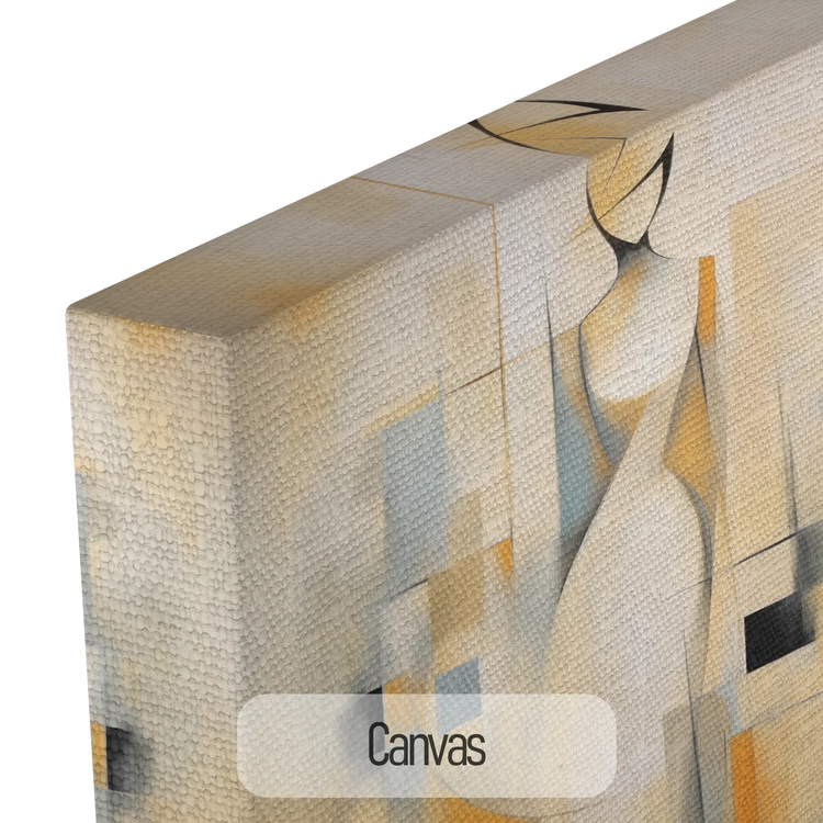 Serenity in Cubism | Modern Abstract Cubist Figure Art Print