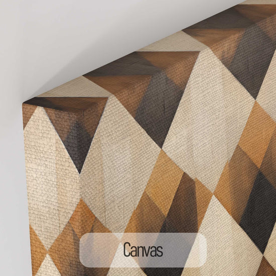 Geometry Collection | Espresso Diamond | Harmonic Pattern of Restful Earthen Tones by Roderick Sebastiaan | Canvas_331185f8-f7e1-4863-b6c8-80e944a531bd