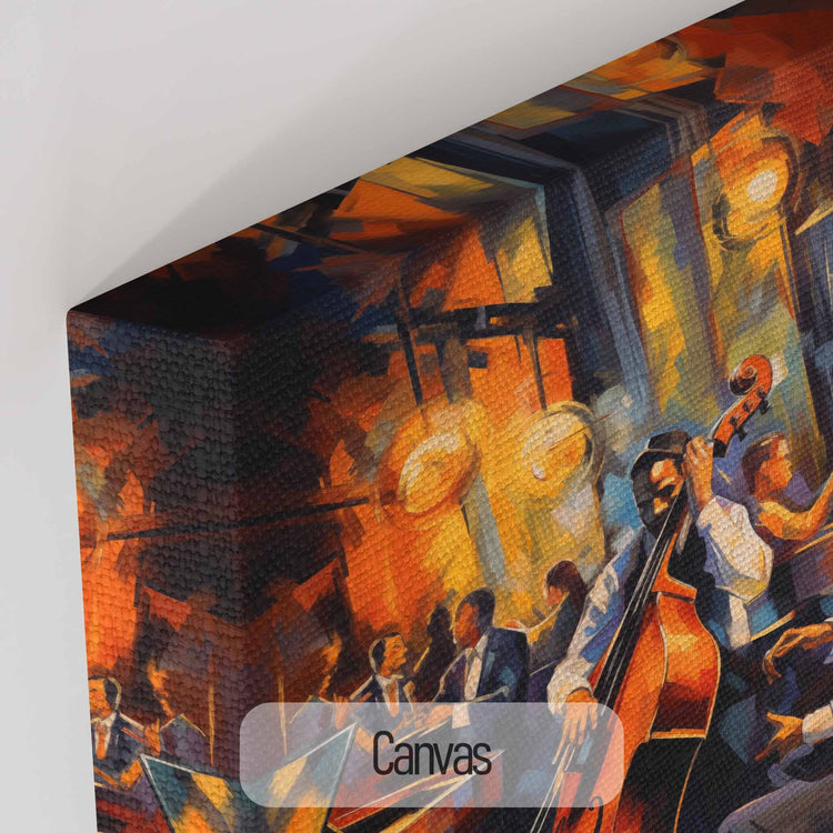 Music Collection | Roaring 20's French Quarter | Vibrant Jazz Abstraction in Elegant Art Frame by Roderick Sebastiaan | Canvas_404e7a33-84ca-4b5e-8f3e-f00fb5675305