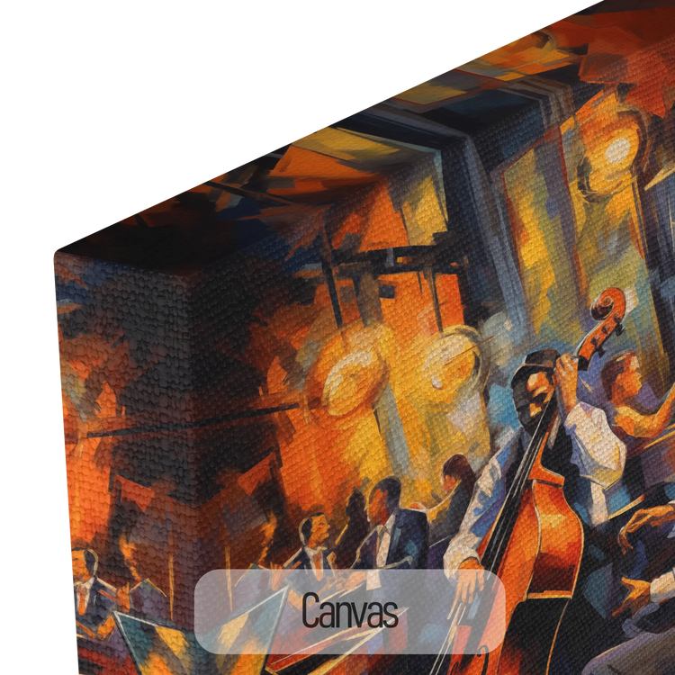 Roaring 20's French Quarter | Vibrant Jazz Abstraction in Elegant Art Frame