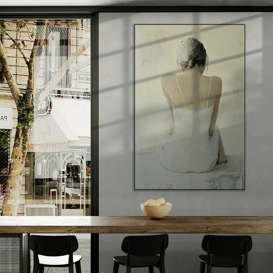 Feminine Collection | Delicate Solitude | Soft and Subtle Art Print for Peaceful Interiors by Roderick Sebastiaan | DelicateSolitudecity-cafe-with-window-views