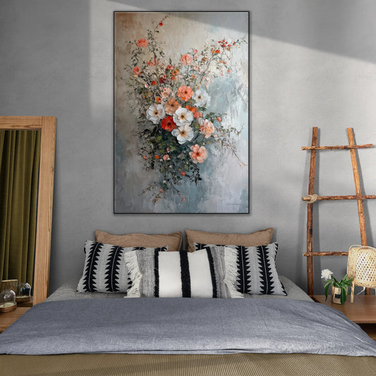 Botanical Collection | Fleurs de Lumière | Luminous Floral Wall Art for Modern and Classic Decor by Roderick Sebastiaan | FleursdeLumiereboho-style-bedroom