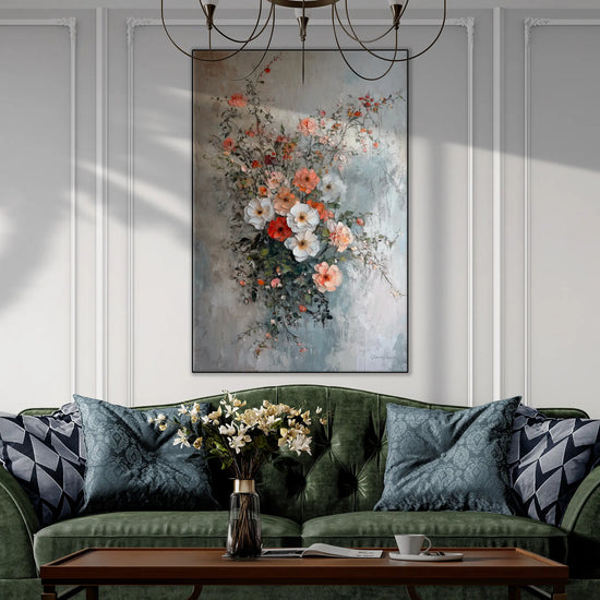 Botanical Collection | Fleurs de Lumière | Luminous Floral Wall Art for Modern and Classic Decor by Roderick Sebastiaan | FleursdeLumiereclassic-living-room-with-fancy-sofa