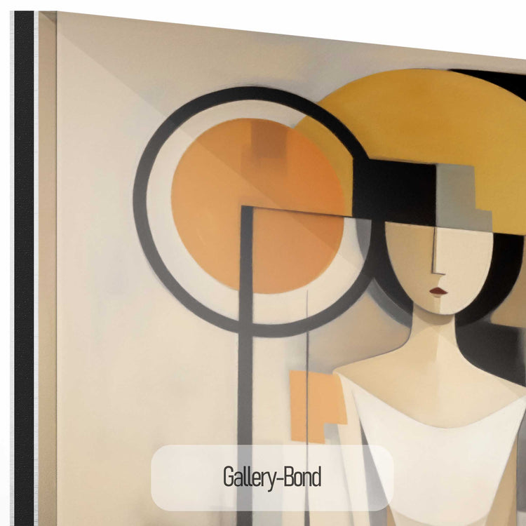 Abstract Collection | Graceful Geometry | Art Deco Inspired Woman Figure Portrait on Art Cloth by Roderick Sebastiaan | Gallery-Bond_ccd49241-864d-469d-8ed1-88b6e1b44930