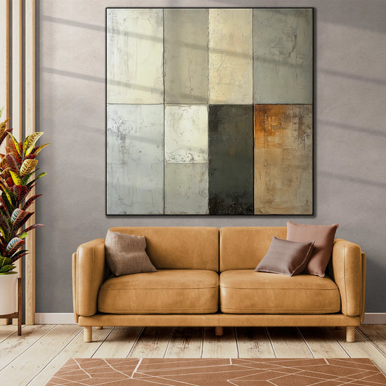 Abstract Collection | Golden Touch | Sophisticated Neutral-Toned Art Print for Stylish Spaces by Roderick Sebastiaan | GoldenTouchlarge-bright-living-room-1x1-1-Panel