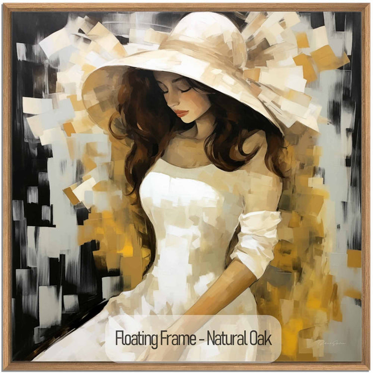 Feminine Collection | Silent Contemplation | Subtle and Serene Portrait in Stylish Art Frame by Roderick Sebastiaan | NaturalOak_0e1dabb9-e75c-4a82-835e-cc30a6657ce3