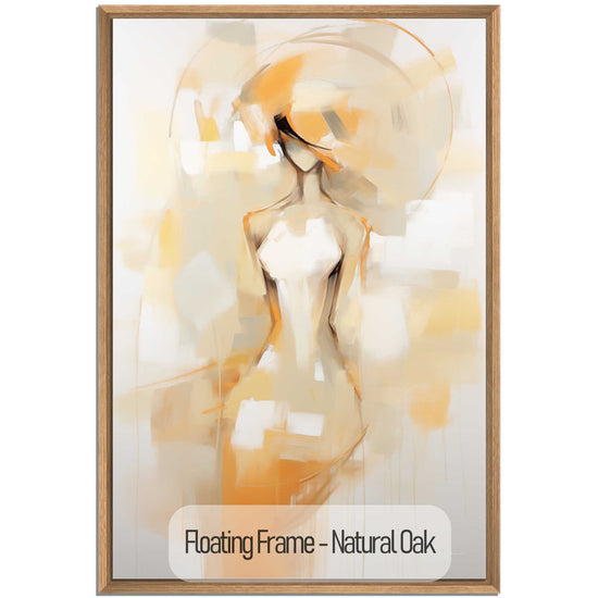 Feminine Collection | Silhouette in Sunlight | Radiant Sunlit Female Silhouette on Abstract Art cloth by Roderick Sebastiaan | NaturalOak_14591cfc-2877-49cc-a016-b9df0ca20287