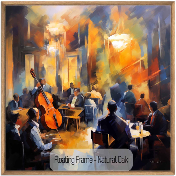 Music Collection | Echoes of Bourbon Street | Vibrant New Orleans Jazz Club Art Print by Roderick Sebastiaan | NaturalOak_15bfbba3-c20b-4538-baf2-9234b546d8a5