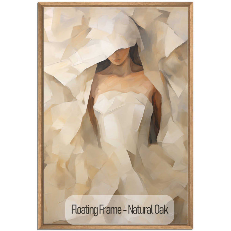 Feminine Collection | Beyond the Veil | Mystical Abstract Portrait in Modern Art Frame by Roderick Sebastiaan | NaturalOak_1840dab5-dea5-4638-bb83-ef6178caf196