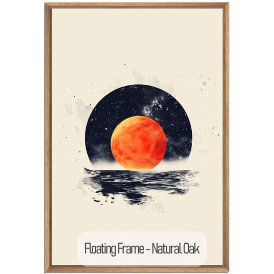 Minimalism Collection | Blood Moon Tide | Mystical Red Moon Seascape Art Print by Roderick Sebastiaan | NaturalOak_1af95405-cfaa-41fd-8123-b23b323dc42b