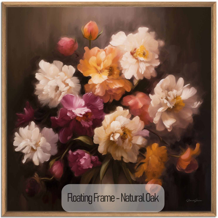 Botanical Collection | Velvet Floral Symphony | Impressionist Floral Elegance Artwork by Roderick Sebastiaan | NaturalOak_2122895d-5465-4582-bc53-43a770187cdc