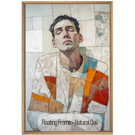 Male Collection | Layers of Thought | Thought-Provoking Abstract Male Portrait for Contemporary Decor by Roderick Sebastiaan | NaturalOak_3577e802-8693-4513-abd6-6a60308520b2