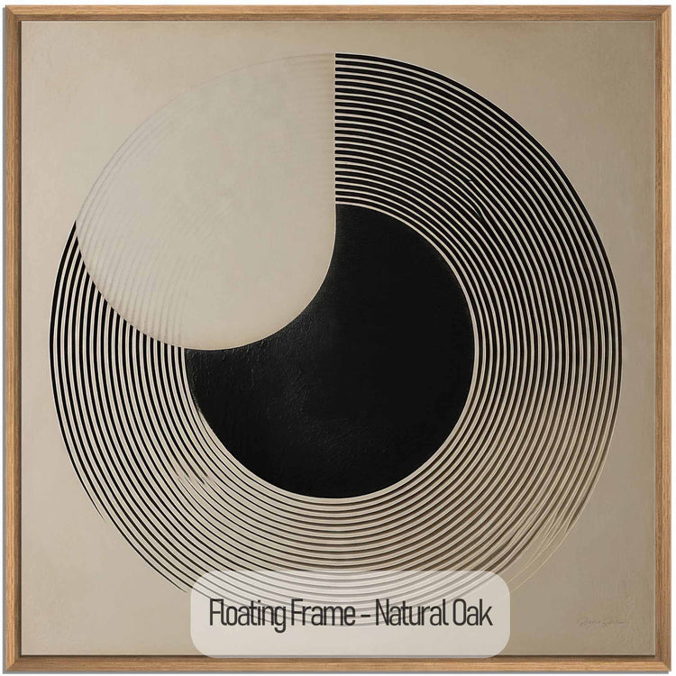 Minimalism Collection | Record of Equilibrium | Harmony in Abstract Black & White Contrast Art Print by Roderick Sebastiaan | NaturalOak_3a90c2dd-6019-48ef-a5ef-5c74d45e7cf9