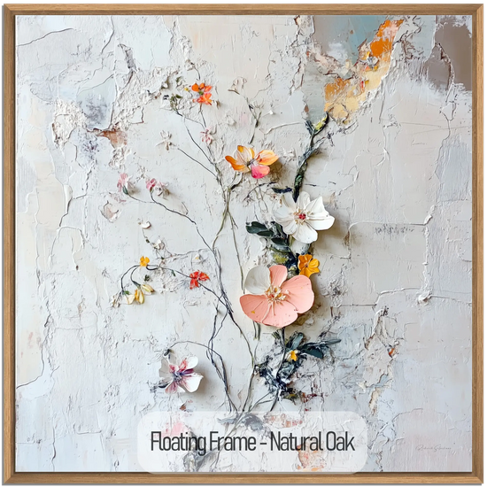 Botanical Collection | Rustic Blossoms | Unique Abstracted Textured Floral Art Print for Home & Office by Roderick Sebastiaan | NaturalOak